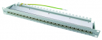 Paneel RJ45 Cat6a 24 port varjestatud must