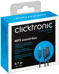 Adapter 3.5mm stereo pistik - 2x3.5mm stereo pesa 0.1m, kullatud, OFC, topeltvarjega
