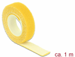 Takjapael rullis 13mm x 1.0m HOOK and LOOP, kollane