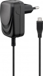 Micro USB laadija 5W, 1A, kaabli pikkus 1.5m, must