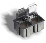 SMD-BOX1 cover with spring ESD black - int. 16X12X15mm