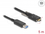 USB 3.2 kaabel A - C 5.0m, 10Gbps, USB-C kruvidega, Active Optical