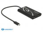 Konverter USB-C Thunderbolt (M) - 2xDisplayport (F) 4K @ 60 Hz, 0.3m, must