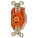 Lukustuv tasapinnaga pesa, 20A 125VAC, oranž, L5-20R NEMA