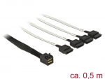 Mini SAS kaabel 0.5m (SFF-8643 - 4x SATA 7 pin )