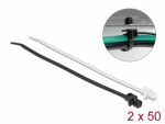 Kaablisidemed lameda peaga 200 &times; 4.8mm mustad/l&auml;bipaistvad, -40 kuni 85&deg; (100tk)