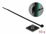 Kaablisidemed fiksaatoriga 200 x 4.8mm, mustad (10tk)
