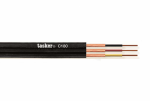 Audiokaabel 3x0.14mm&sup2;, must, PVC, OFC, varjestatud, 100m/rull
