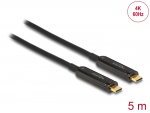 USB-C video kaabel 5.0m, Active Optical 4K 60Hz