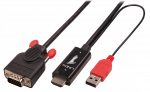 HDMI - VGA + USB kaabel 1.0m 1080p (sign suund HDMI > VGA)