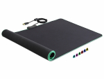 Hiirematt, must, L-920m W-303mm H-3mm, led valgustusega