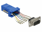 &Uuml;leminek Sub-D 9pin (M) - RJ45 (F) &uuml;hendamiskomplekt, sinine