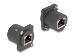T&uuml;&uuml;p-D moodul - RJ45 F - F kruvidega must