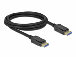 DisplayPort kaabel 2.0m, kullatud, kolmekordne varje, 10K (10240x4320@60Hz), must