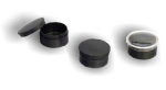BOX LICEFA round with LID diam. 27X13mm ESD transparent