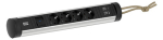 Toitepaneel Cycle 4 x CEE7/3, l&uuml;litiga, rihmaga, 1 x USB-A, 1 x USB-C, 398x84x65mm, must/hall