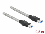 USB 3.2 kaabel A - A 0.5m, metallist isolatsiooniga