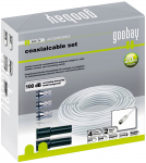 SAT/TV koaksiaalkaabel 20.0m + 3x F-pistik + 2x murdumiskaitse (ilmastikukindel)