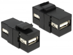 Keystone moodul: USB 2.0 A F / F, must