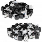 Modularpesa RJ45 Cat6 varjestamata t&ouml;&ouml;riistavaba must, 50tk/pakk