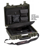 Kohver 474x415x149mm, veekindel, roheline, s&uuml;learvutikotiga, IP67, 3.9kg
