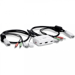 KVM switch: 2 porti, HDMI, USB, audio, kaablitega, kuni 1920x1080