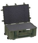 Kohver 860x560x355mm, veekindel, roheline, vahuga, ratastega, IP67, 16.39kg