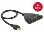 Ultra HDMI switch, 3 sisse/ 1 v&auml;lja, 3840x2160@60 Hz, 0.5m