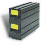 CAB2 - 2 drawers unit, conductive black, int.40x43x120mm