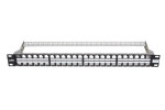 Paneel RJ45 Cat5e/Cat6/Cat6a 48 port varjestatud 1U, must, t&uuml;hi