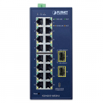 Switch: 16 x 10/100/1000Mbps, 2 x SFP, 1 x RJ-45 console, Layer 2/4