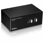 KVM switch: 2 porti, Displayport, 4xUSB A, 2xUSB B, audio, mikrofon, 4K UHD 3840x2160