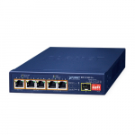 Switch: 5 x 10/100/1000Mbps PoE+, 1x SFP, 65W PoE Budget, Hybrid PoE Solar