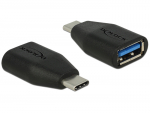&Uuml;leminek USB-C (M) - USB 3.1 A (F), must (Gen2-10Gb)