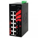 Switch: 12 x 10/100/1000BaseT(X) PoE+, 4 x SFP, -10 kuni 70&deg;C, mittemanageeritav, DIN, 48-55VDC