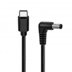 Toitekaabel USB-C - DC 5.5 x 2.1mm (M), 0.5m, 5V/3A, nurgaga