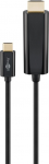 USB-C - HDMI kaabel 1.8m, 4K@60Hz, must, sobib Macidele/PC