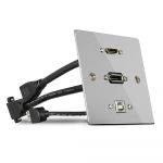 Seinapesa HDMI, DP, USB B 0.2m kaablitega koos