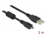 USB 2.0 kaabel A - Micro B 2.0m, must