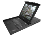 KVM switch: 16 porti, VGA, PS/2, USB, RS232, juhtimine l&auml;bi IP kuni 4 kasutajat, EU layout&acute;iga klaviatuur + monitor 19&acute;&acute;, r&auml;kitav 1U