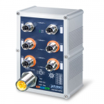 Switch: 4 x 10/100/1000 M12 PoE+, 2 x 10/100/1000 M12 -40 kuni 75&deg;C, manageeritav, 144W PoE Budget, IP67