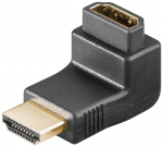 Adapter HDMI (M) - (F), 8K@60Hz, 90&deg; nurgaga &uuml;les, plastik