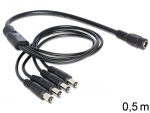 DC Splitter 5.5 x 2.1 mm 1 x female - 4 x male, 0.5m