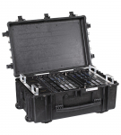 Seadmekohver 15U 860x560x355mm, veekindel, must, riiuliraamiga, ratastega, 16.6kg