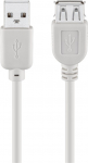 USB 2.0 pikenduskaabel A - A 1.8m, hall