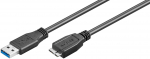 USB 3.0 kaabel A - Micro B 1.8m, must