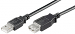 USB 2.0 pikenduskaabel A - A 1.8m, must