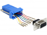 &Uuml;leminek Sub-D 9pin (F) - RJ45 (F) &uuml;hendamiskomplekt, sinine