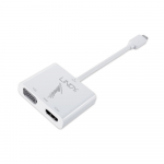 Konverter USB-C (M) - HDMI 2160p@30Hz/ VGA (F) 1200p@60Hz 0.15m, valge