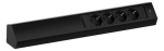 Toitepaneel Casia 4 x CEE7/3, 475 x 78 x 64mm, must